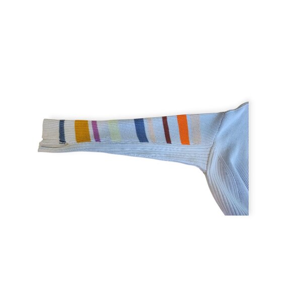 Anthropologie Daily Practice Ribbed Cozy Warm Grey Stripe Sweaterdress S NWT - Picture 11 of 16